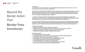 Border Fees Inventories