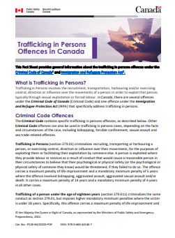 Fact Sheet - Trafficking in Persons Offences in Canada