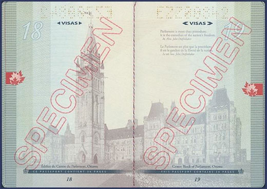 passport middle binding page