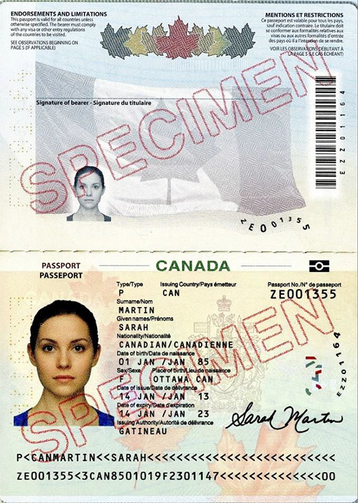 canadian passport travel document number