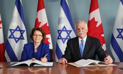 The Honourable Vic Toews and Her Excellency Miriam Ziv