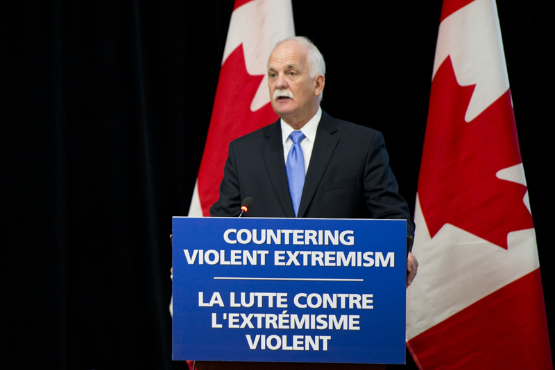 The Honourable Vic Toews, Minister of Public Safety addresses the Symposium on Measuring the Effectiveness of Countering Violent Extremism Programming