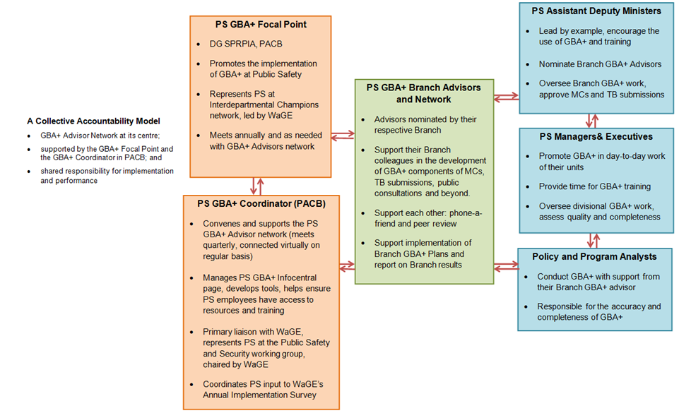 Figure 1: GBA+ Roles and Responsibilities